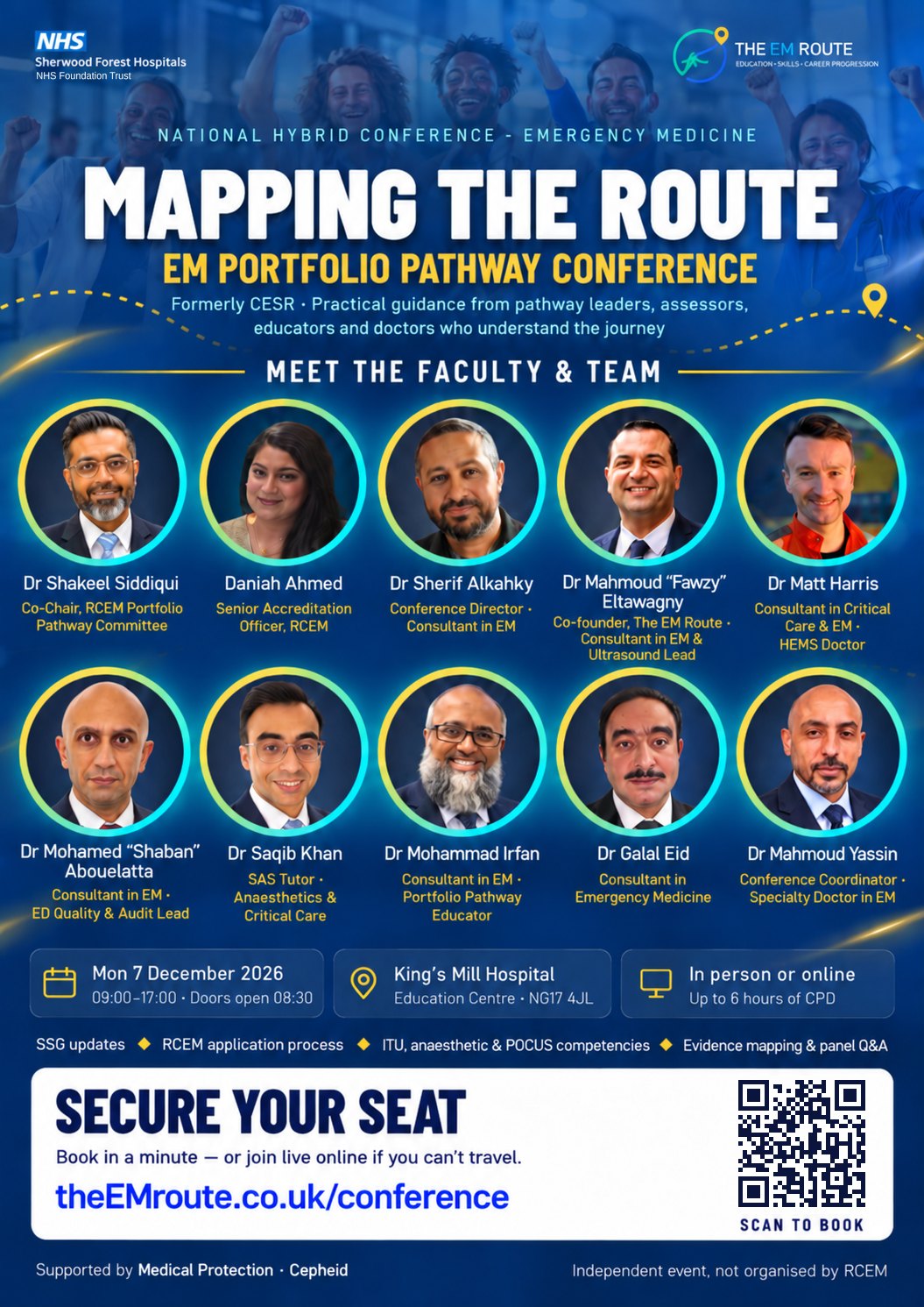 Mapping the Route conference poster showing the faculty line-up