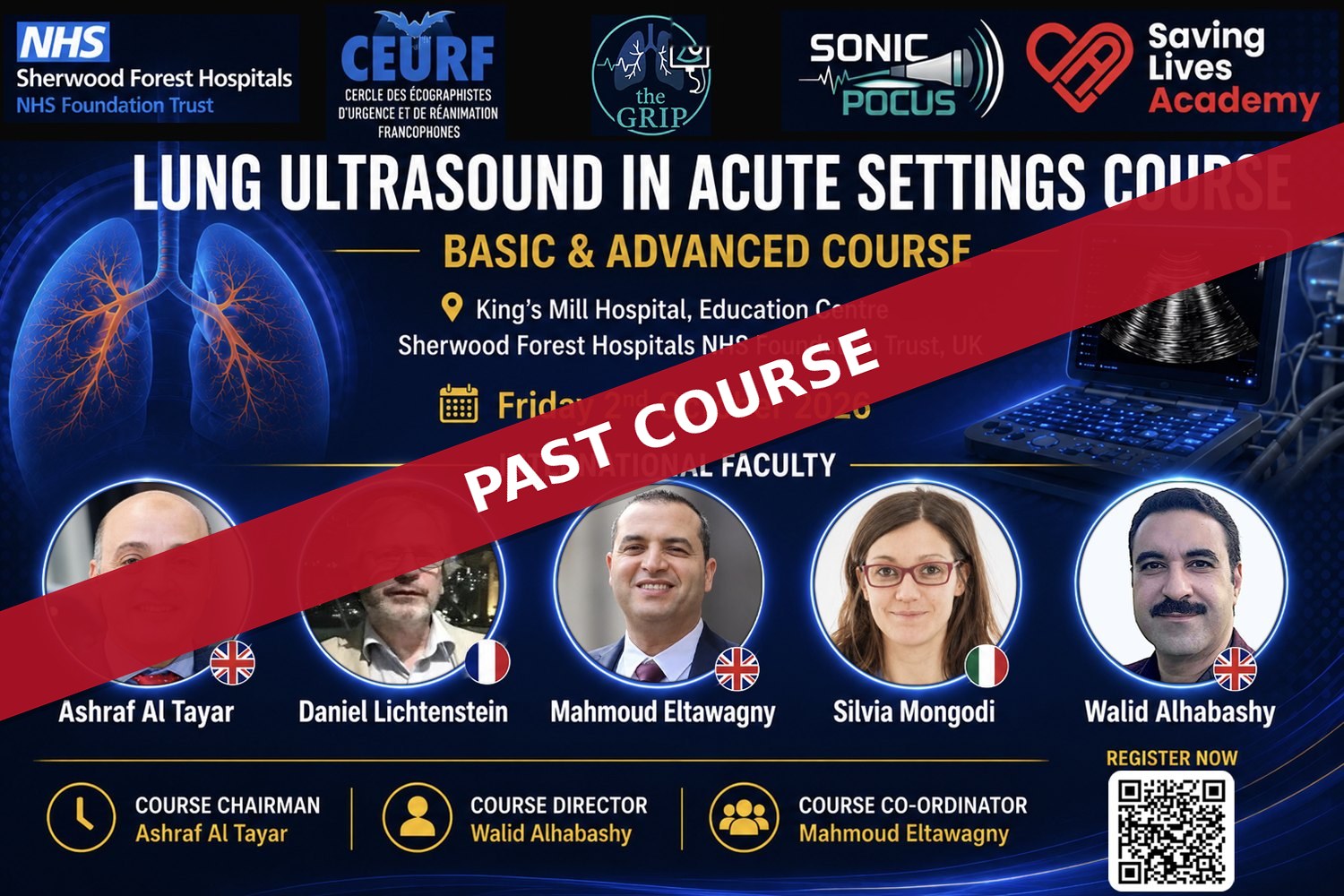 Lung Ultrasound in Acute Settings course poster — past course