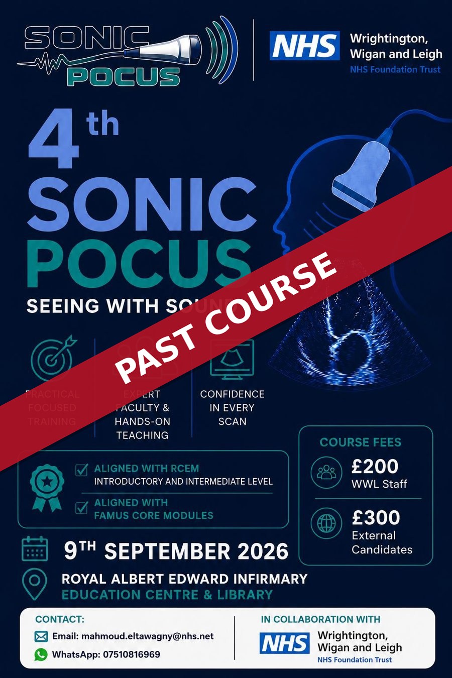 4th SONIC POCUS course poster — past course